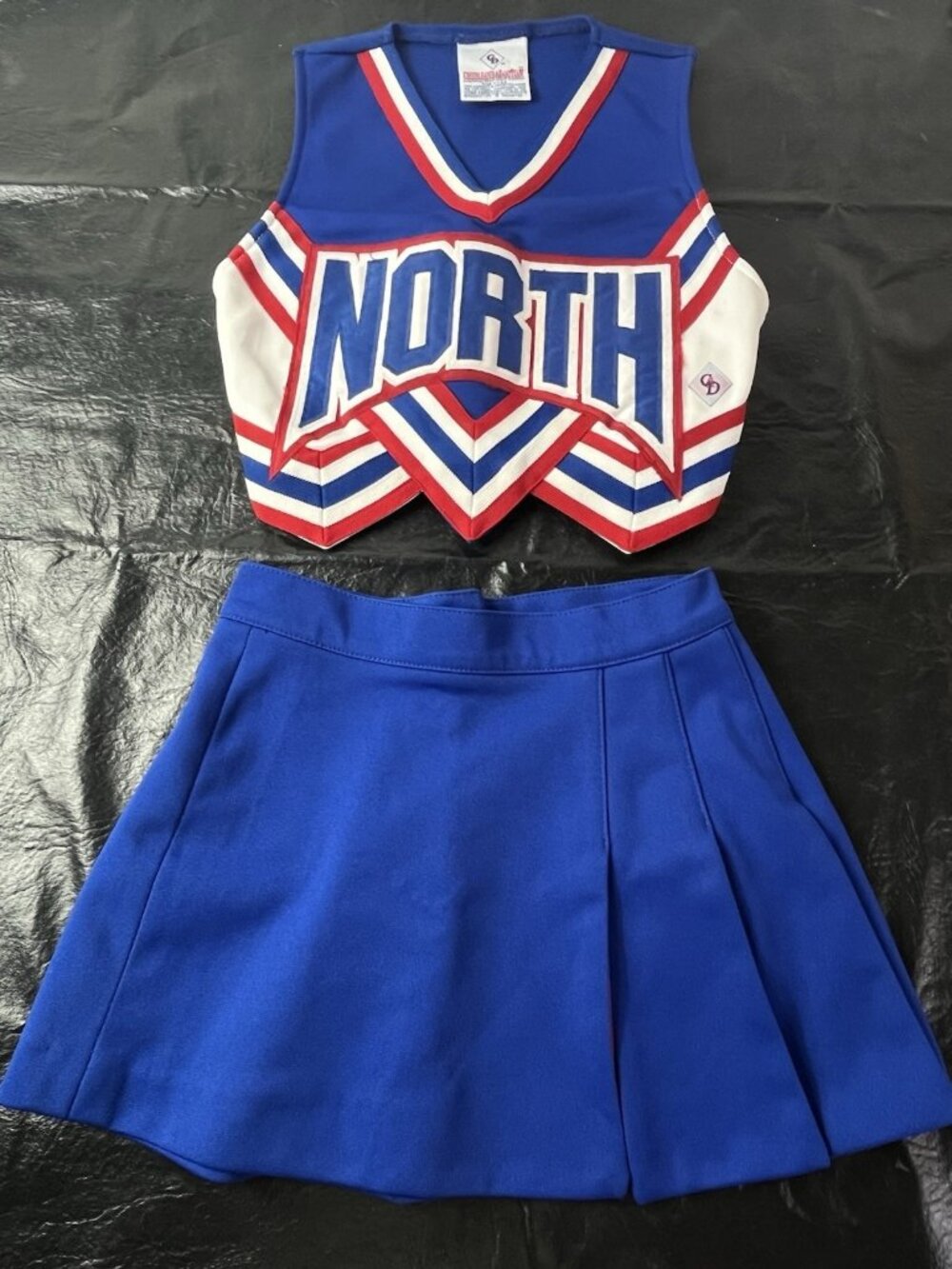 Cheerleader Uniform Competition 32" Crop Top 24 Skirt Halloween Costume Outfit